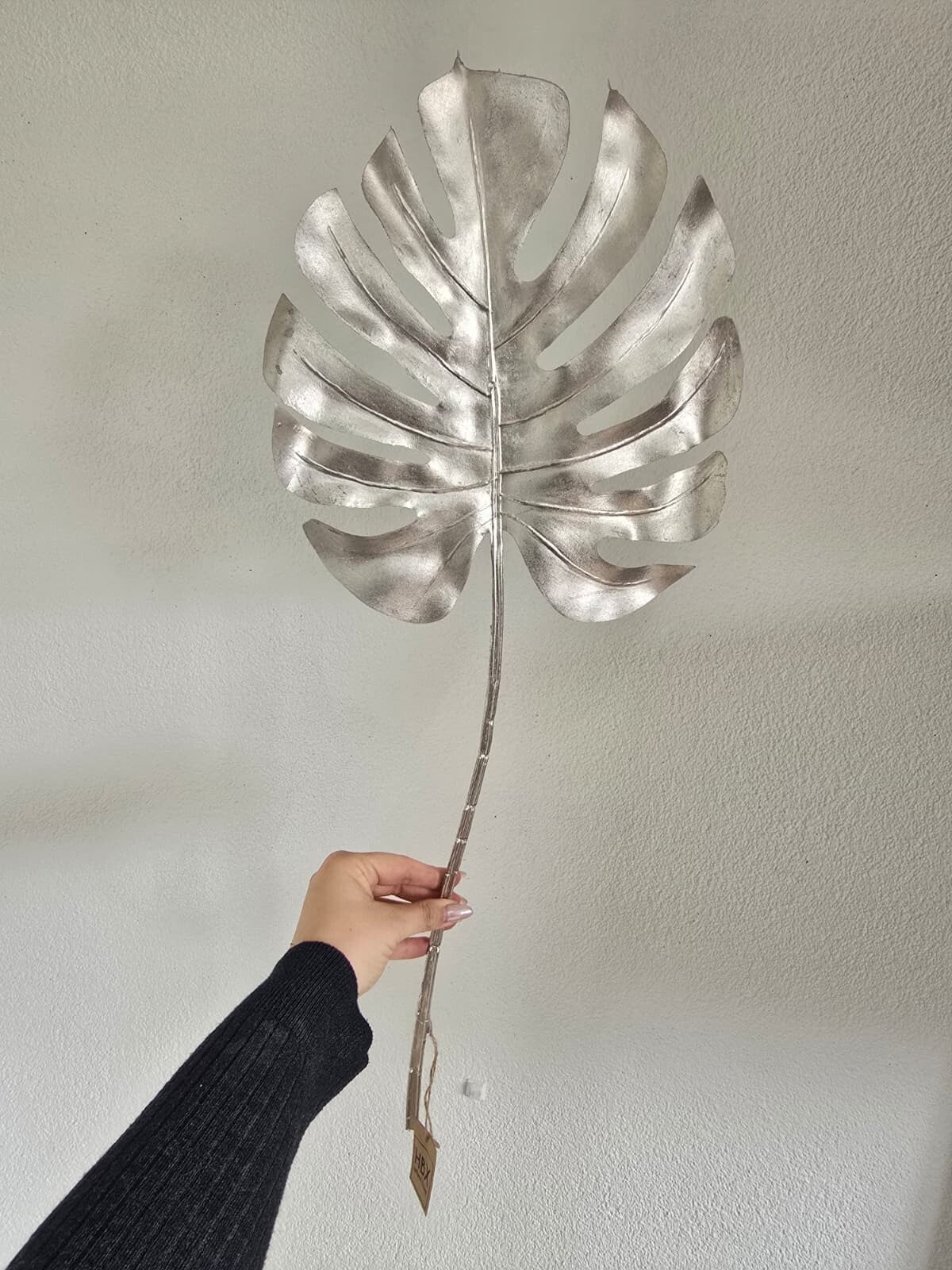 kunsttak Monstera zilver