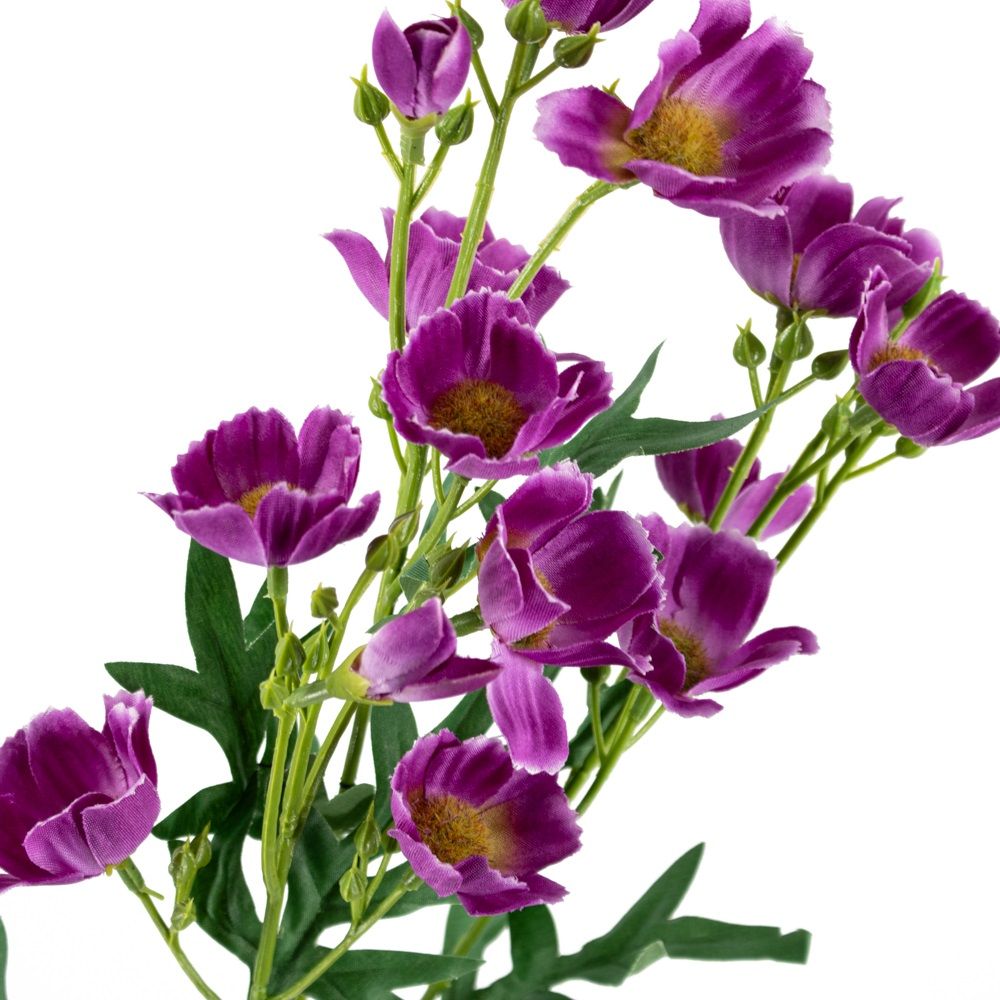 Kunstbloem klaproos 65cm paars