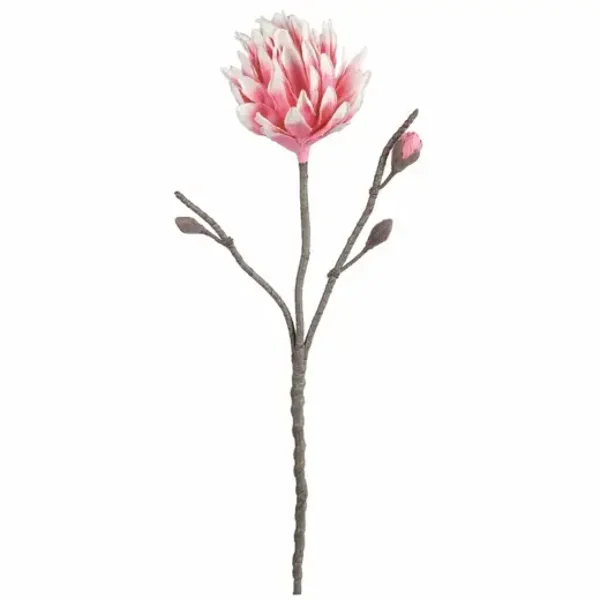 Kunstbloem foam Lisa roze/wit 122 cm