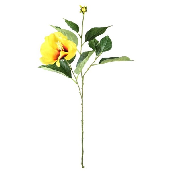 kunstbloem Hibiscus geel