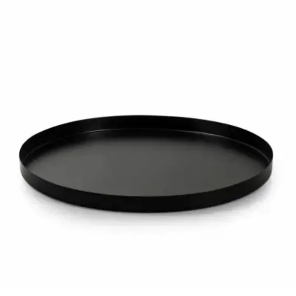 Plateau rond metaal zwart 31,5 cm