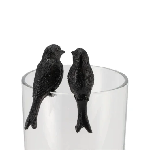 hanger vogel zwart 7 cm 2