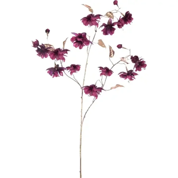 Kunsttak Fuchsia paars/goudkleurig 120 cm