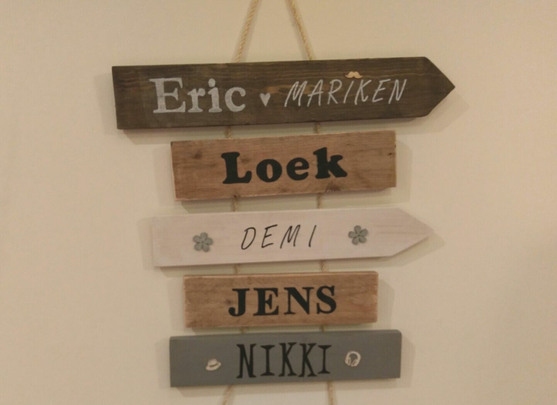 DIY pakket 3 Houten bordjes