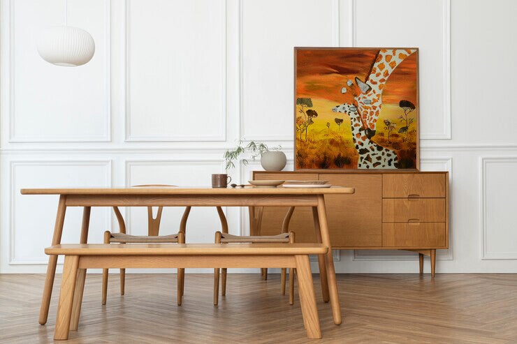 Giraffes; moeder en kind