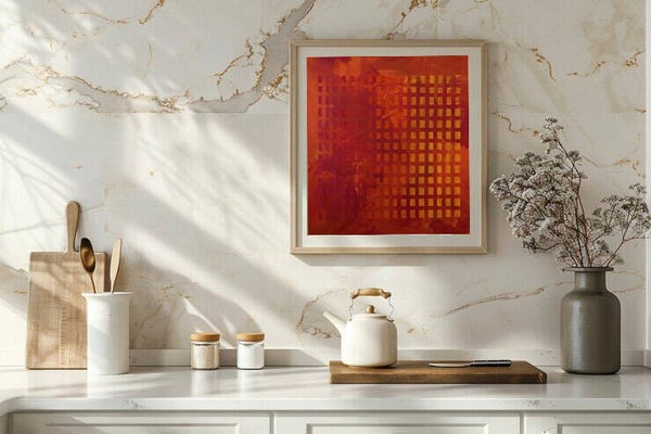 Houten paneel met abstracte rechthoeken