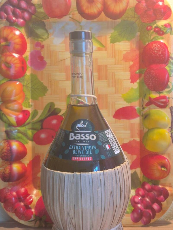 basso olio evo non filtrato fiasco paglia 1L