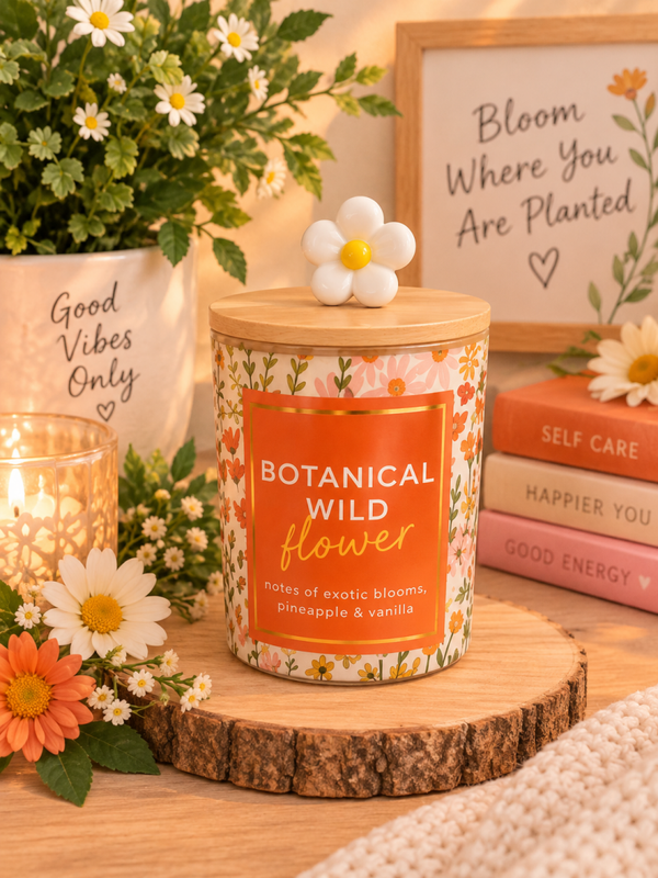 Botanical Wild Flower Candle