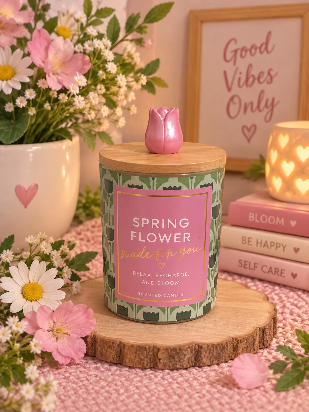 Spring Flower Candle