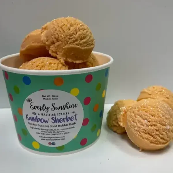 Rainbow Sherbet Bubble Scoops