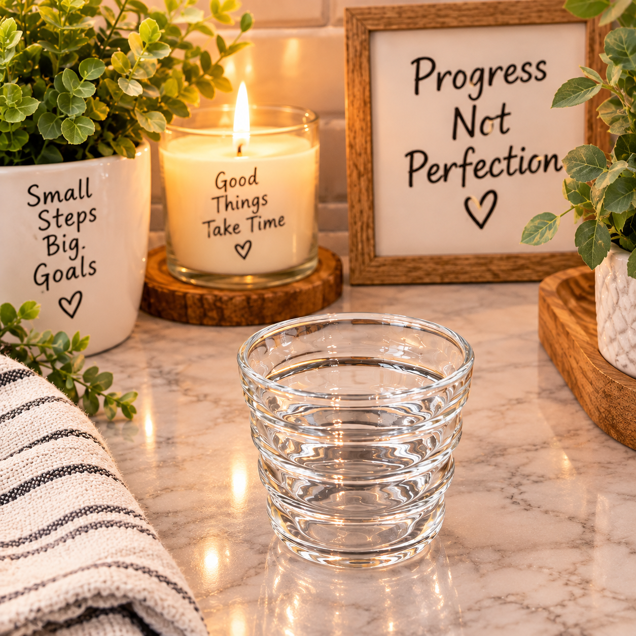 Clear Glass Tea Light Holder
