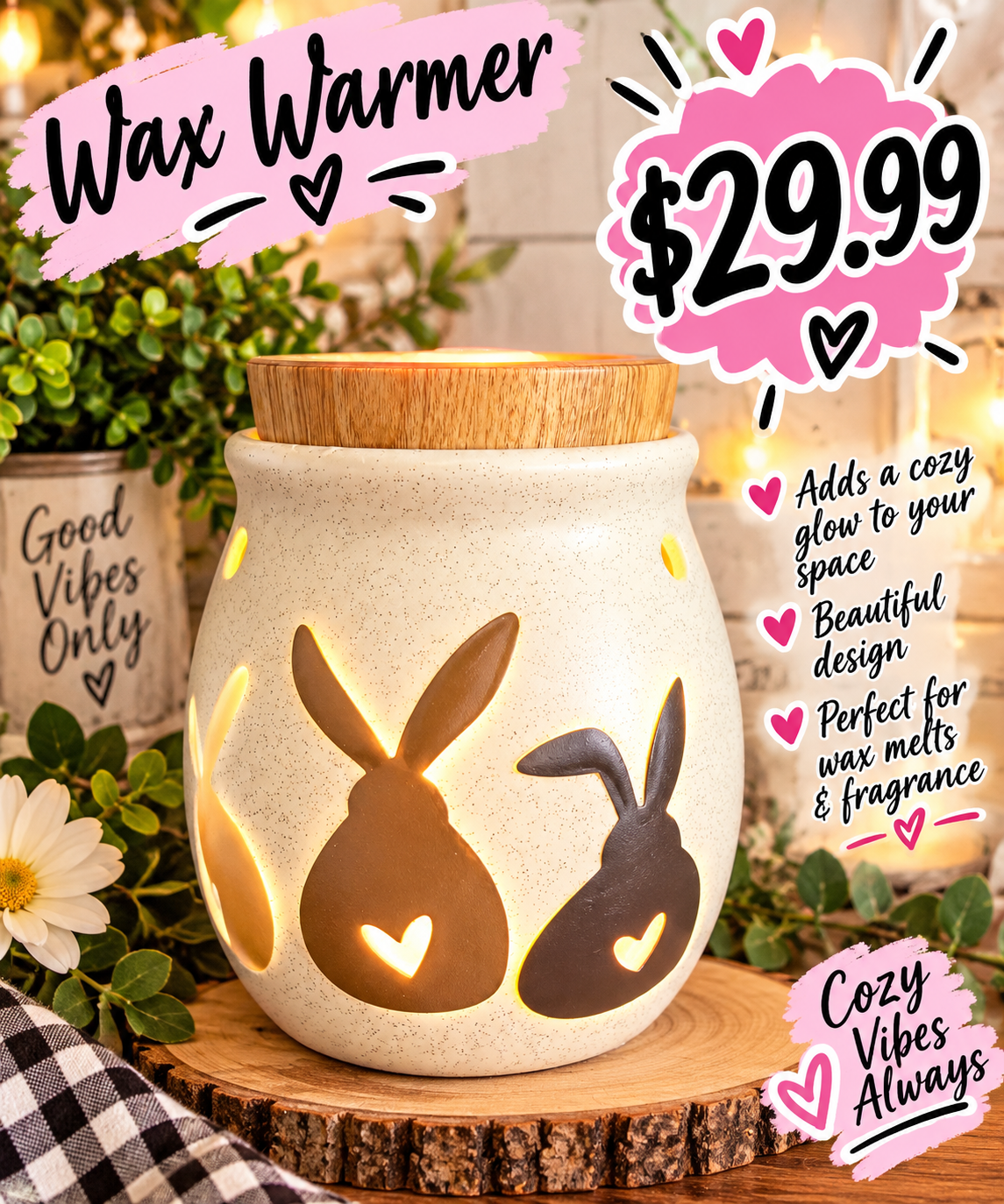 Love Bunnies Wax Warmer