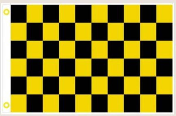 Checkers Black and Yellow 3'X5' Flag
