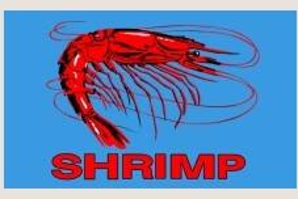 Shrimp Blue Flag 3'X5' Flag ROUGH TEX® 100D
