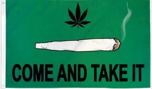 Come & Take It Cannabis 3'X5' Flag Rough Tex® 100D Gonzales Green Leaf