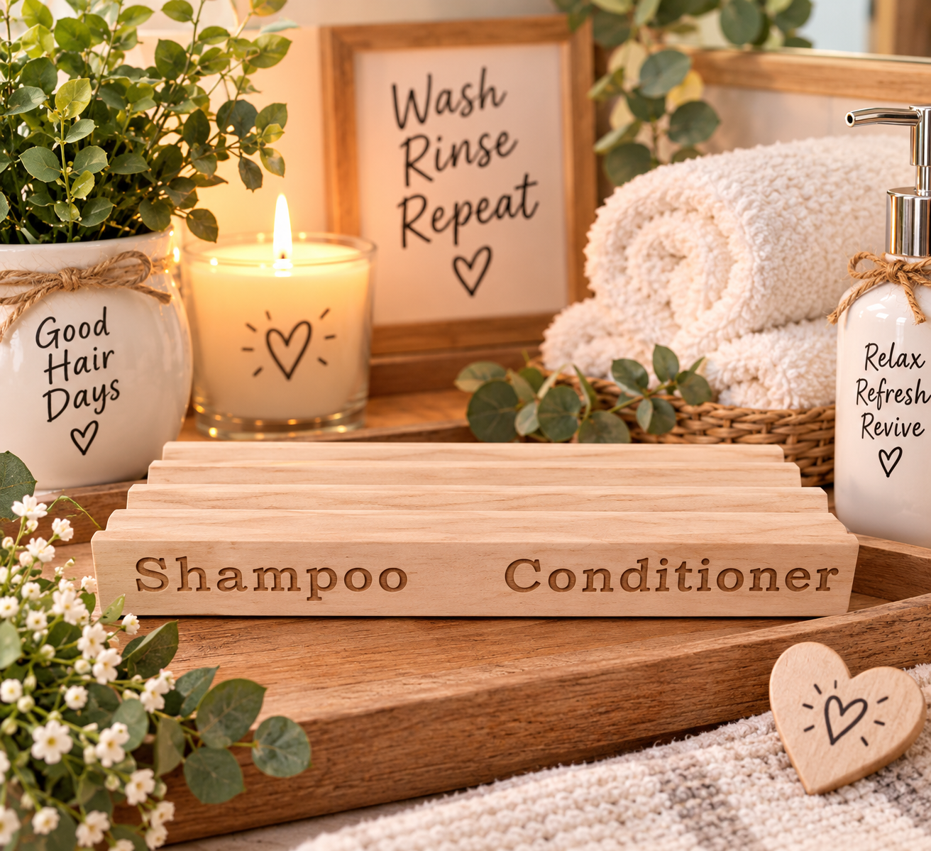 Shampoo and Conditioner Dish.