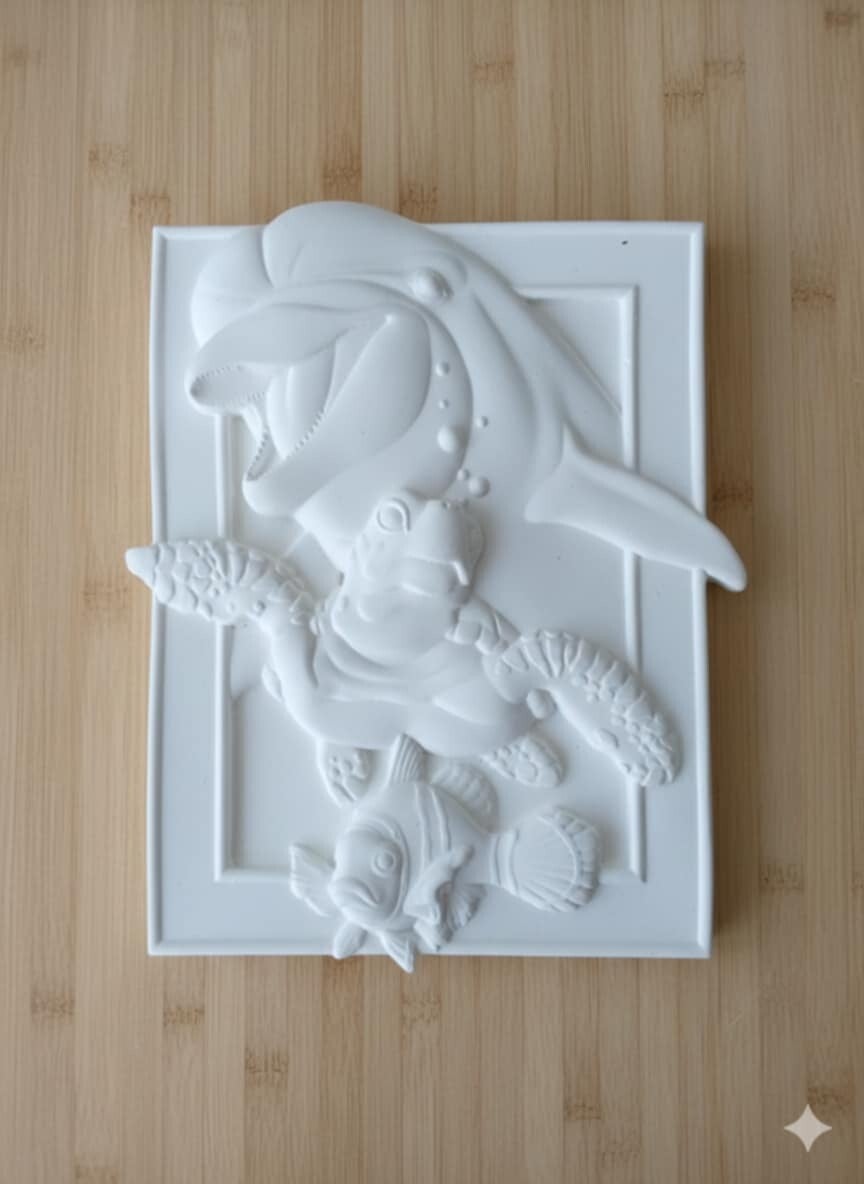 MR005 cadre avec animaux marins