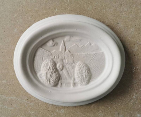 PY006 paysage avec église