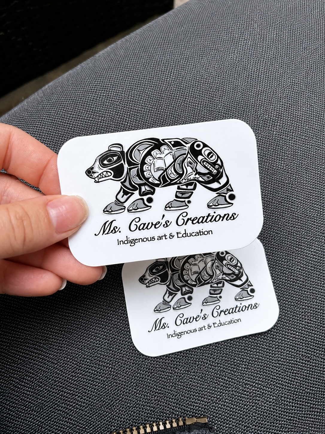 Ms. Cave's Creations – Indigenous Art & Education Bear Sticker