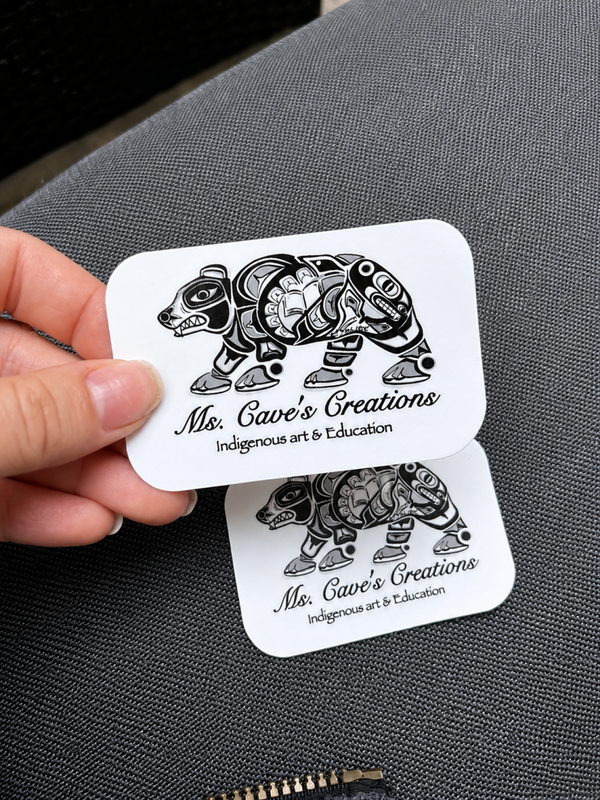 Ms. Cave's Creations – Indigenous Art & Education Bear Sticker
