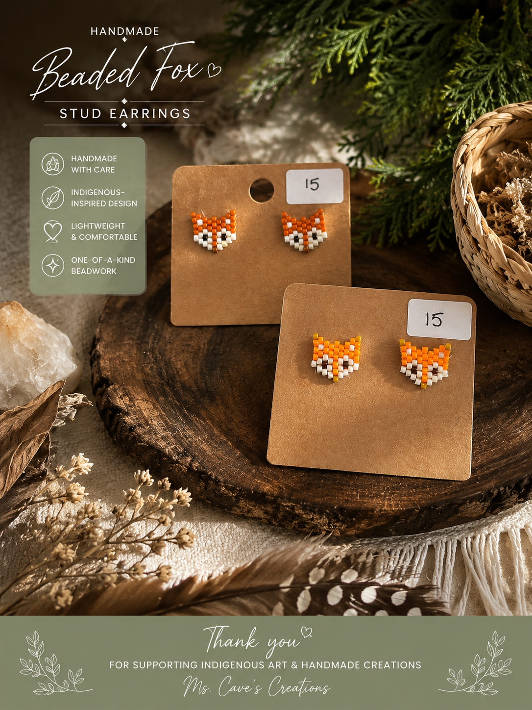 Fox Stud Earrings