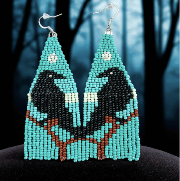Teal Crow mini moon