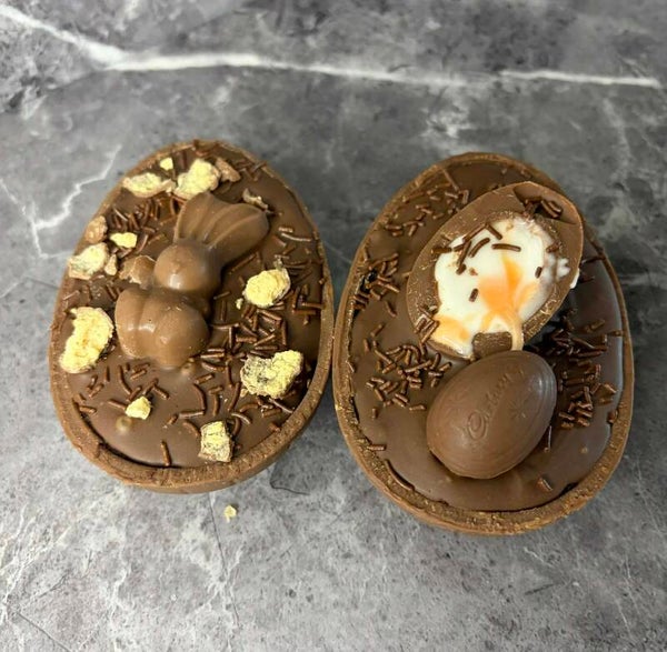 Easter Egg Brownie Filled Halfs