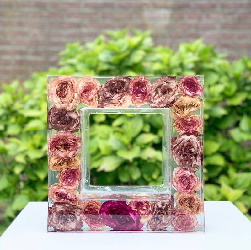 bruidsboeket in epoxy