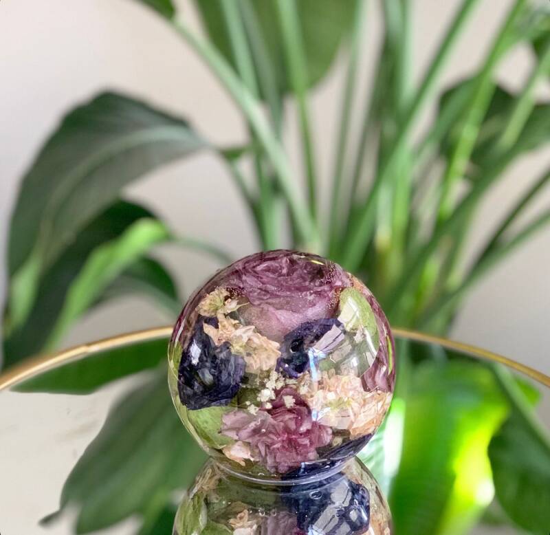 bruidsboeket in epoxy