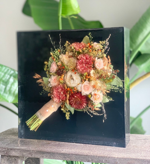 Bruidsboeket in blok 30cm