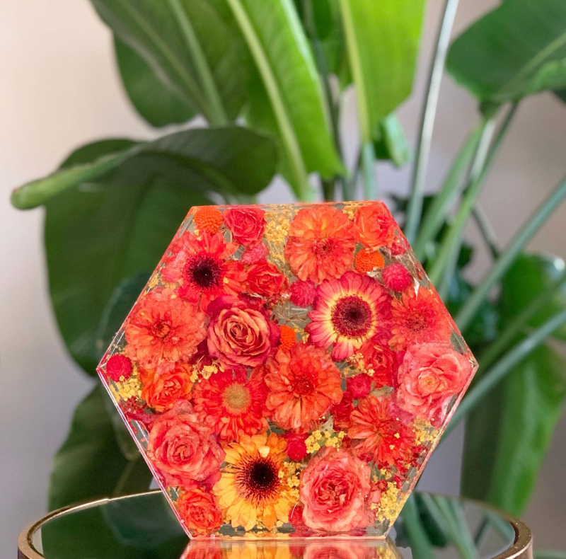 Bloemen bewaren hexagon