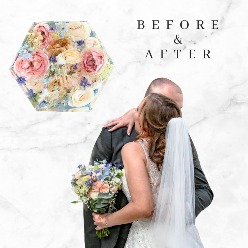 trouwboeket in epoxy bewaren