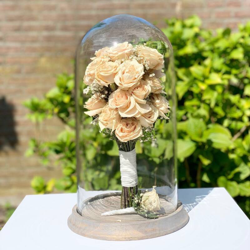 Bruidsboeket in stolp