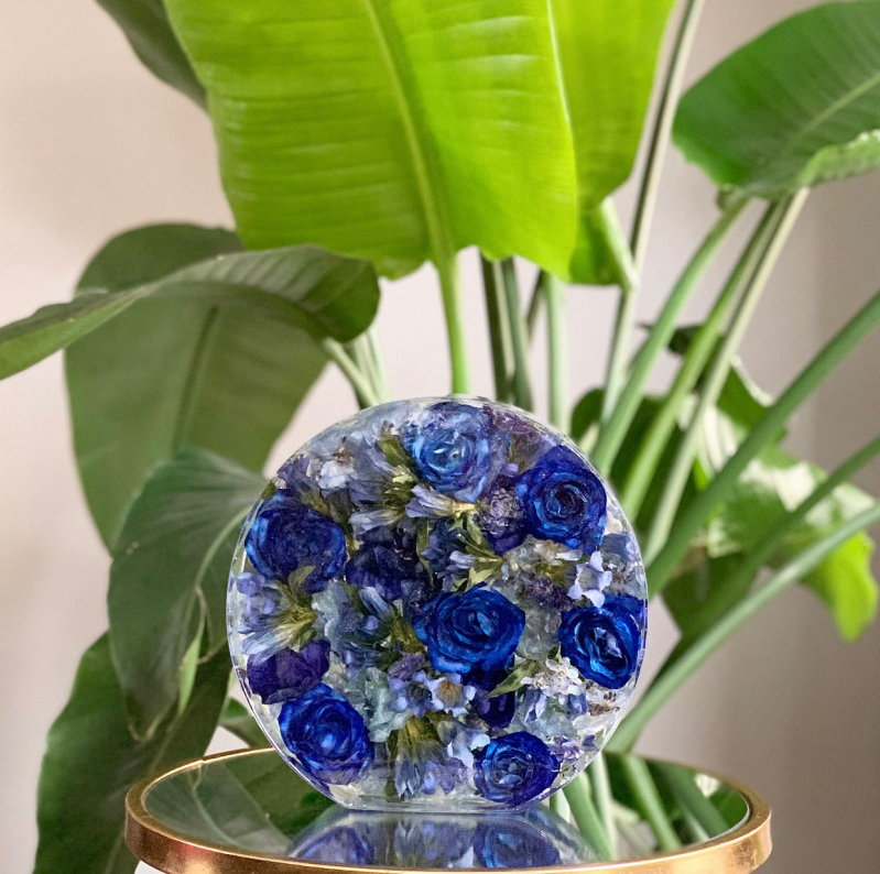 bruidsboeket in epoxy