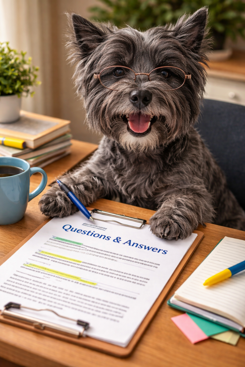 Meet Flora the mascot of David & Michele Dog Walkers.