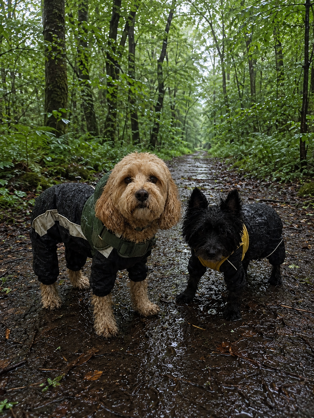 We supply free the waterproof terrain bodysuits. Helping us during the wet weather.