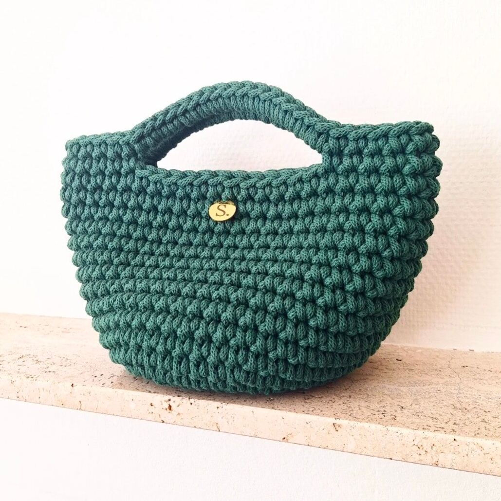 Crochet bag - forest green
