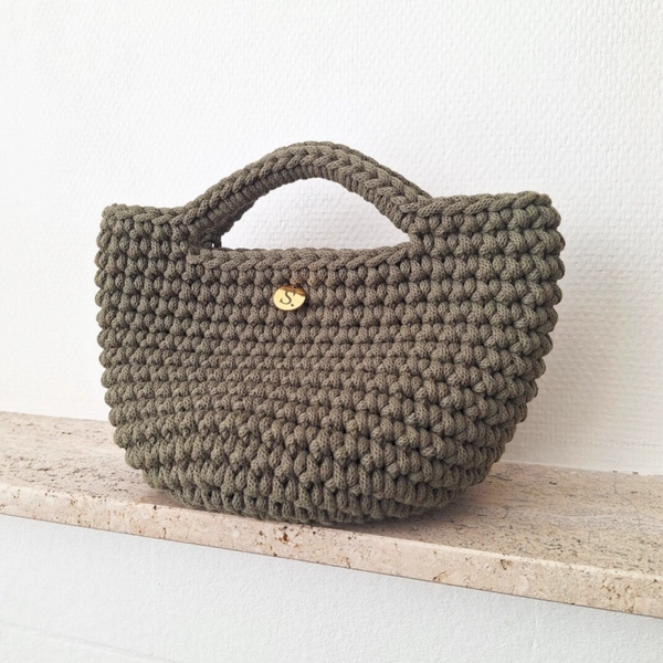 Crochet bag - olive