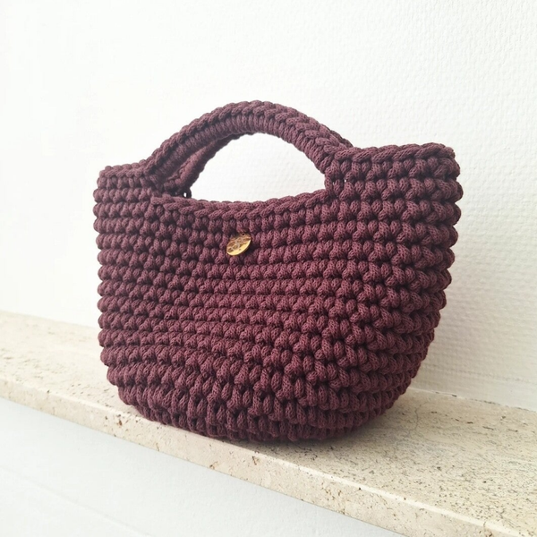 Crochet bag - bordeaux