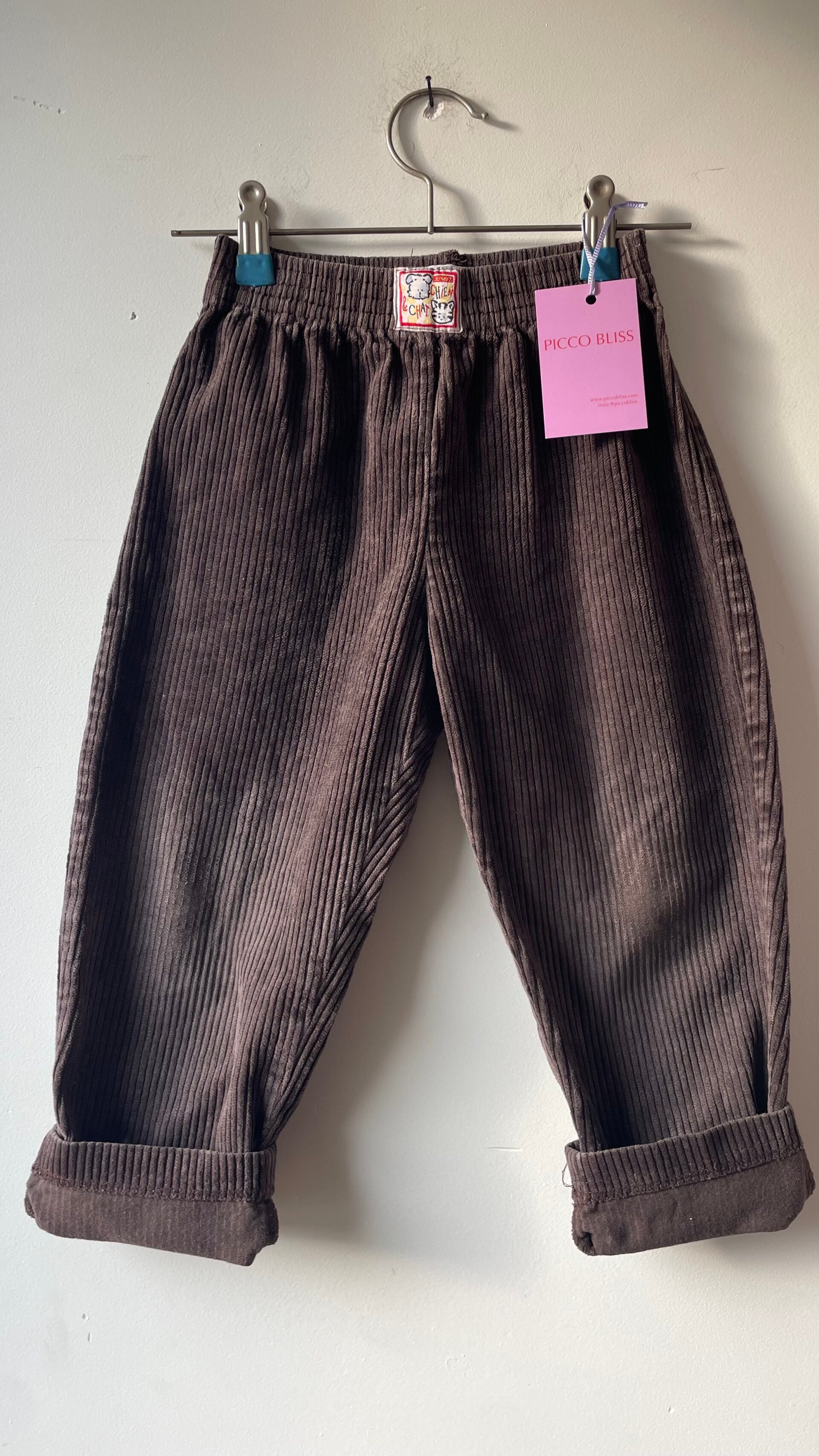 Bruine vintage rib broek 5y