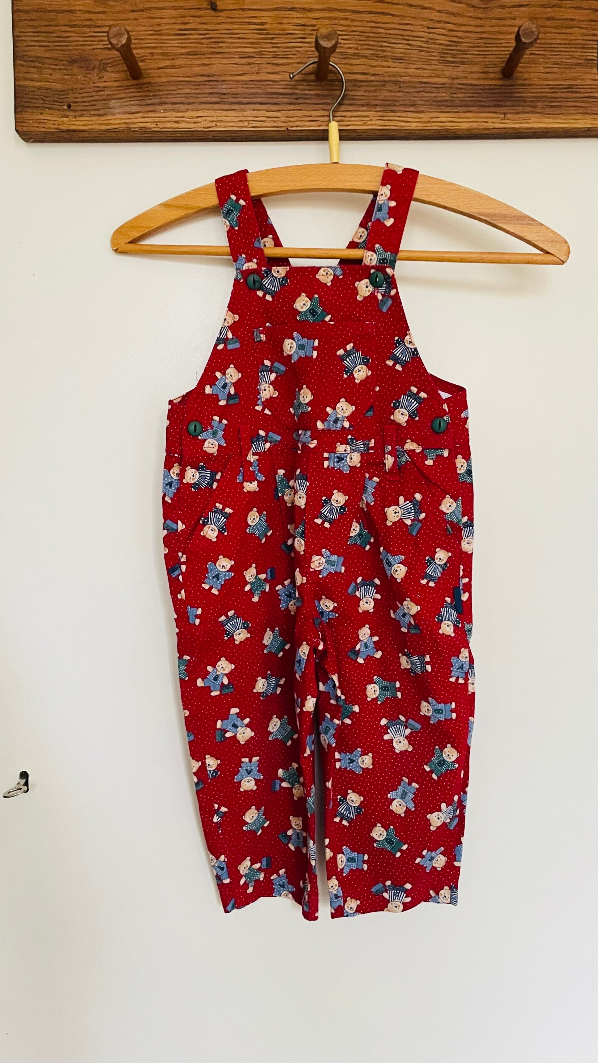 Vintage tuinbroek rib 2-3y