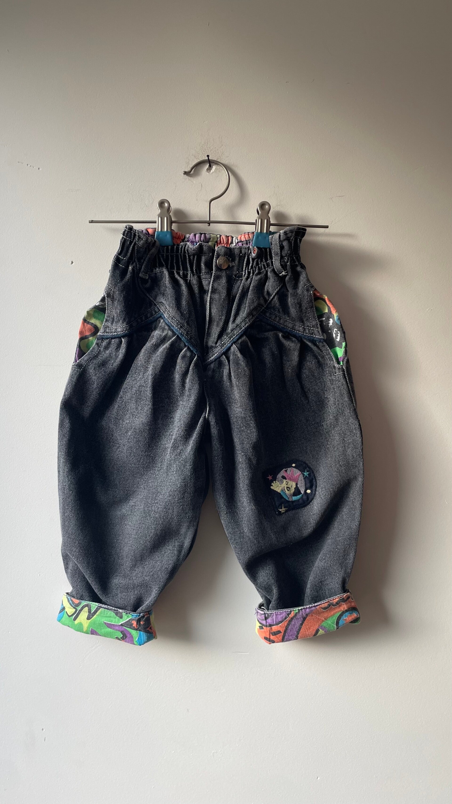 Denim color block 80s 18m