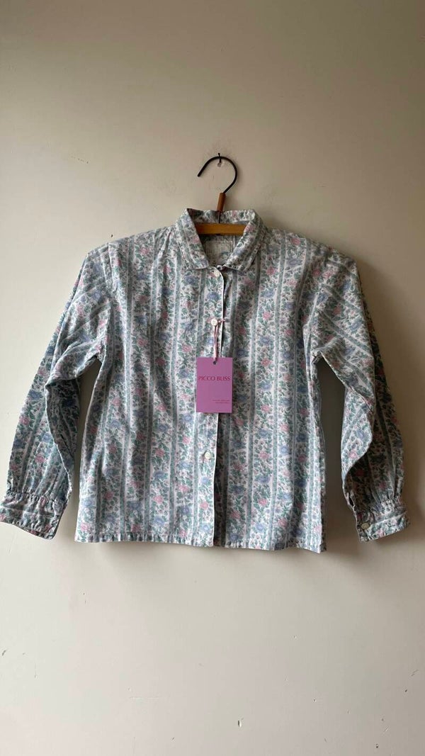 Vintage blouse bloem 8y