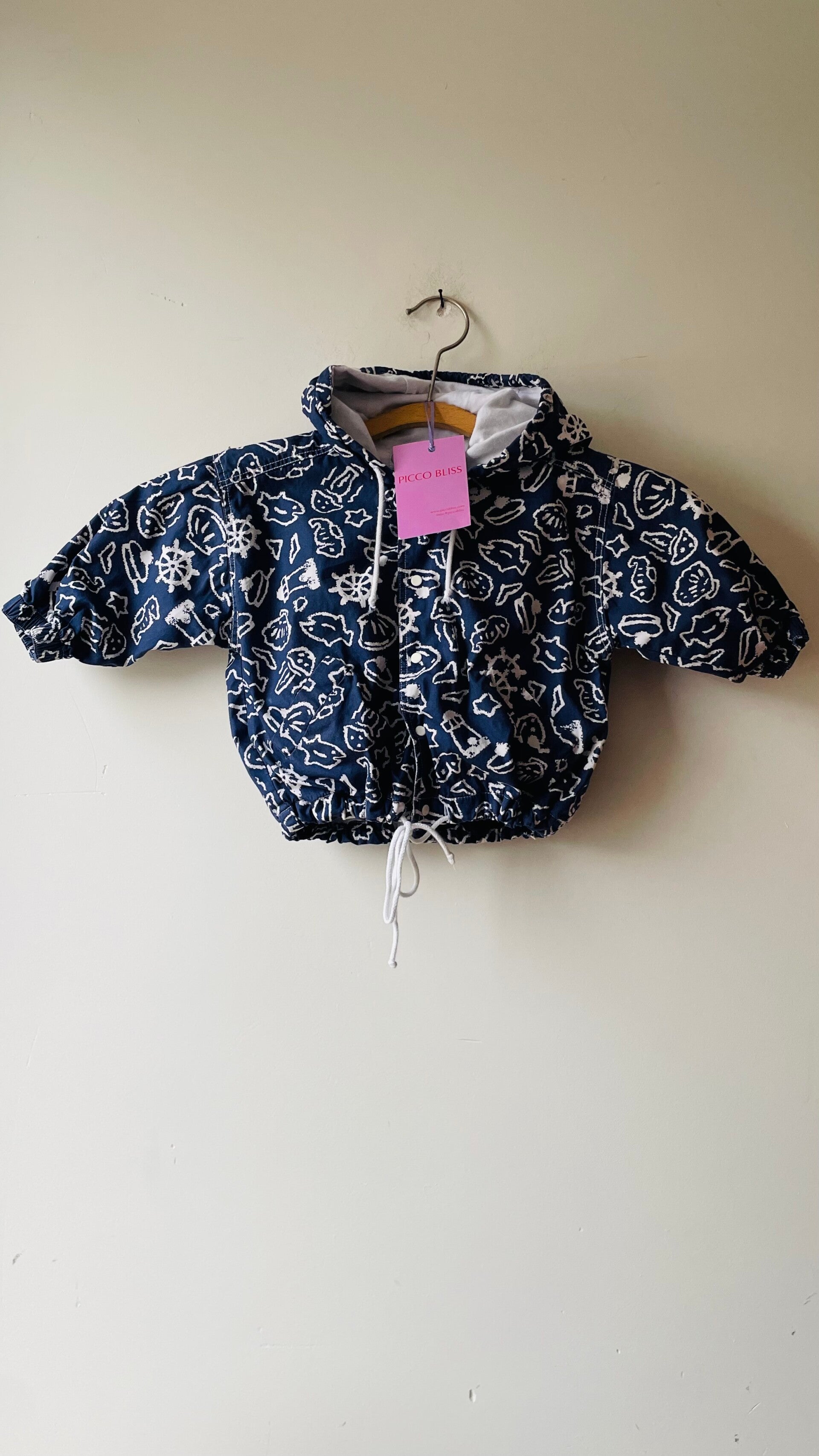 Vintage gevoerd jasje 6-9m
