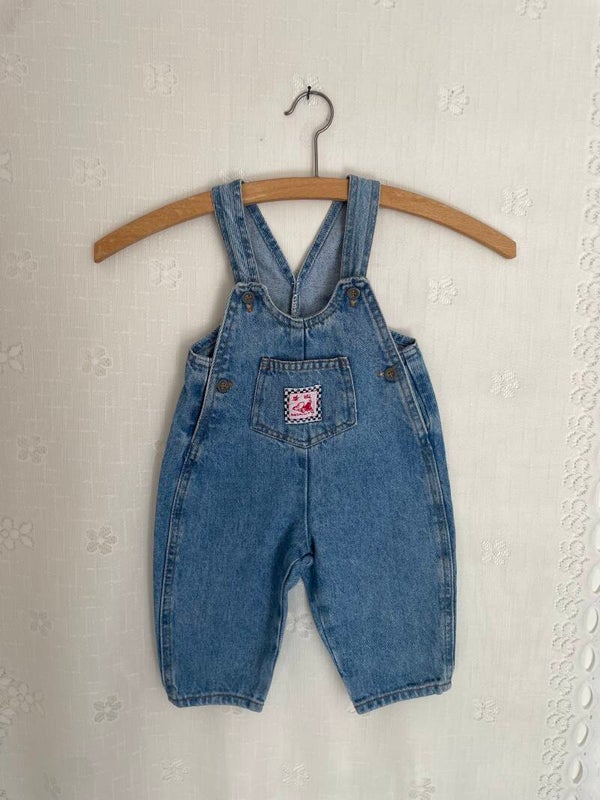 Denim tuinbroekje 6m