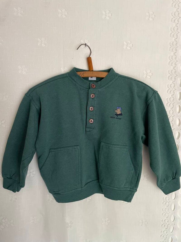 Oversized vintage sweater groen 128
