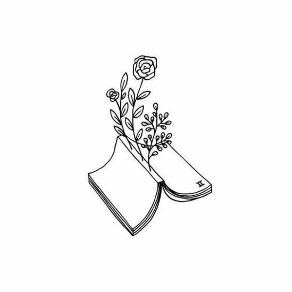 book with flower