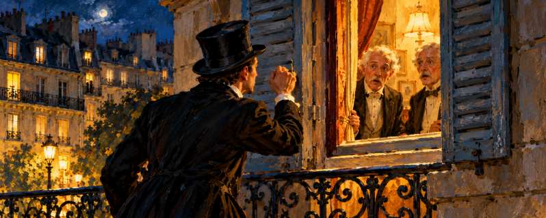 Illustration conceptuelle de Joël Kamala Mwindo pour “La jalousie conjecturale”, Octobre 2026.
