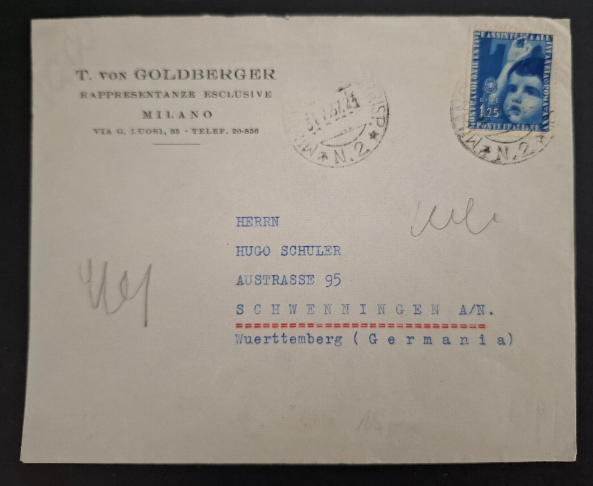 1937 - Mostra colonie estive - Busta