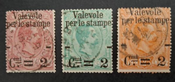 1890 - Francobolli per pacchi postali sovrastampati - Timbrato